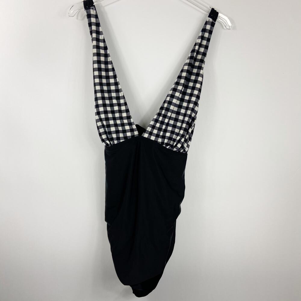 CUPSHE | Gingham & Black One Piece Swimsuit 3X